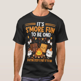 Camiseta Su Cumpleaños de Camping Divertido Lindo y Gracios