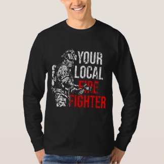 Camiseta Su Departamento de Bomberos Local
