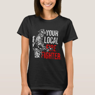 Camiseta Su Departamento de Bomberos Local