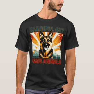 Camiseta Su Día Hermoso Salve Animales retro