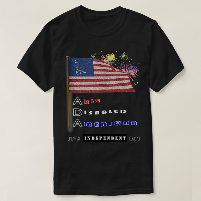 Camiseta Su Día Independiente de la Discapacidad el 4 de ju (Diseño del anverso)