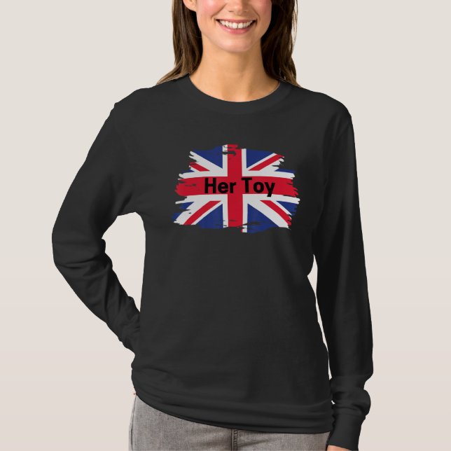 Camiseta Su divertida bandera británica (Anverso)