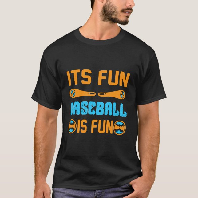 Camiseta Su divertido béisbol es el divertido diseño de cam (Anverso)