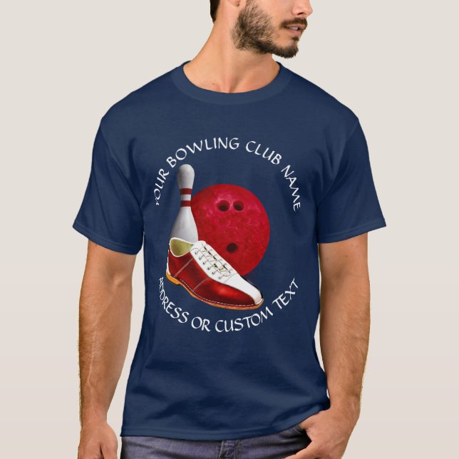 Camiseta Su dueño del club de los bolos del nombre del club (Anverso)