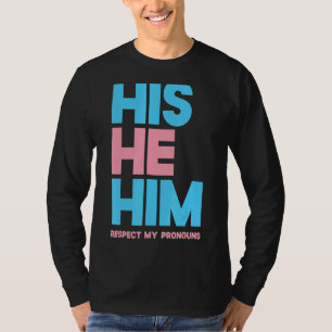 Camiseta Su Él Respeta Mis Pronouns Transgender Lgbtq