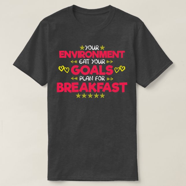 CAMISETA SU ENTORNO COME SU PLAN DE OBJETIVO PARA EL DESAYU (Diseño del anverso)