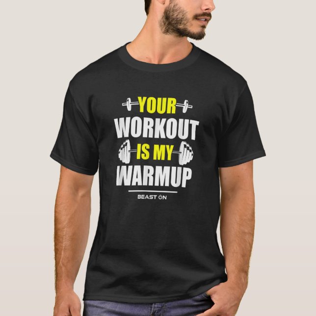 Camiseta Su entrenamiento es Warmup Yellow Gym Fitness Body (Anverso)