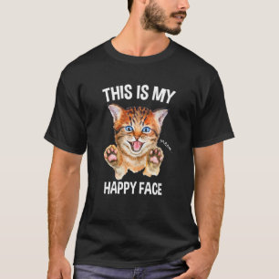 Camiseta Su Es Mi Gato Cara Feliz Dicho Sarcástico Gato