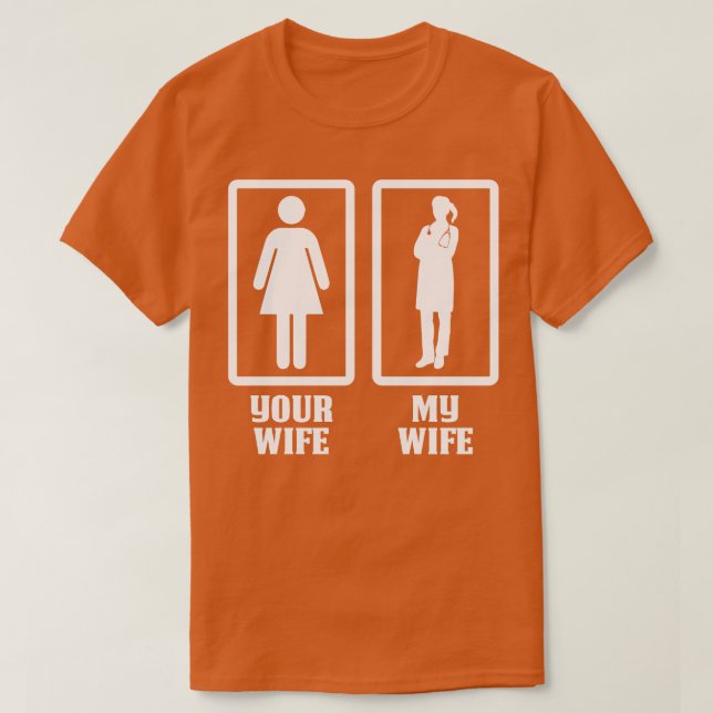 Camiseta Su esposa Mi Médica Esposa Médica regalo Médica T  (Diseño del anverso)