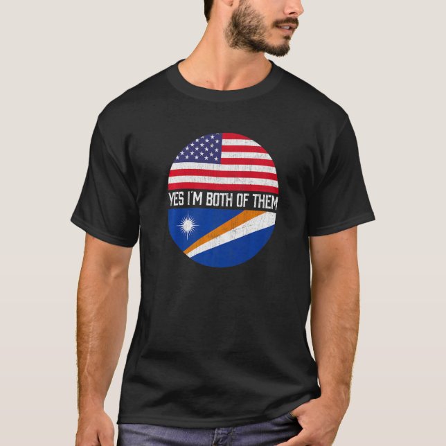 Camiseta Su Familia De Bandera Estadounidense Medio Marshal (Anverso)