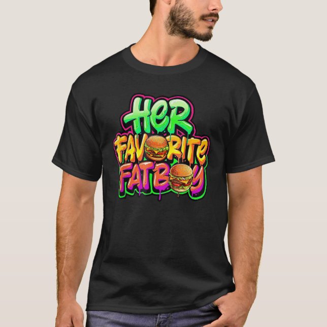 Camiseta Su Fatboy favorito Hamburger Funny Fatboy (Anverso)