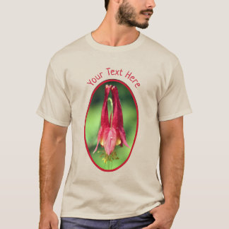 Camiseta Su flor de columna de texto personalizada