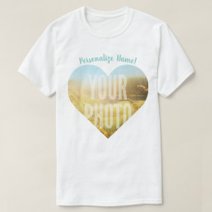 Camiseta Su forma de corazón fotográfico