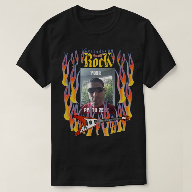 Camiseta SU FOTO AQUÍ Legendario Rock HD (Diseño del anverso)