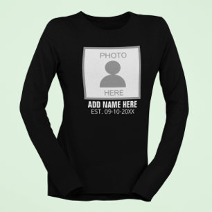 Camiseta Su foto aquí Nombre y edad