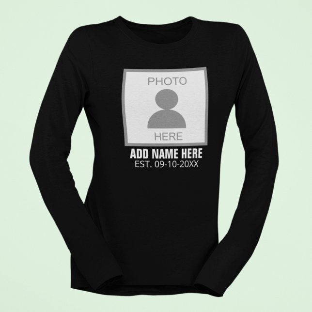 Camiseta Su foto aquí Nombre y edad (Subido por el creador)