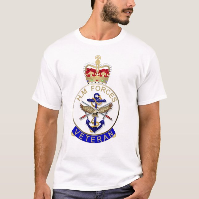 CAMISETA SU FUERZA VETERAN BADGE. VETERANO BRITÁNICO. (Anverso)