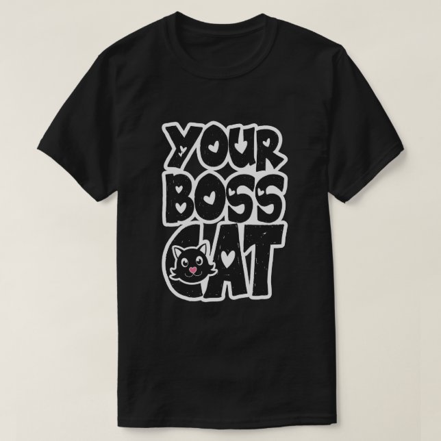 Camiseta Su gato jefe (Diseño del anverso)