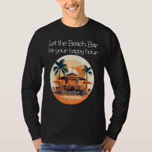 Camiseta Su happy hour en el bar de cócteles cerca del mar