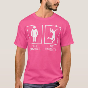 Camiseta Su Hija Vs Mi Hija Por Padre De Voleibol