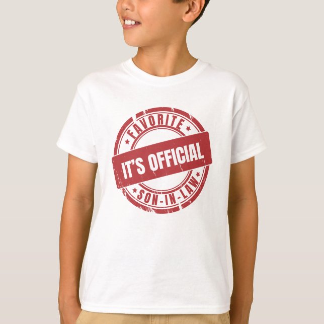 Camiseta Su Hijo Oficial Es El Hijo Favorito De La Ley. (Anverso)