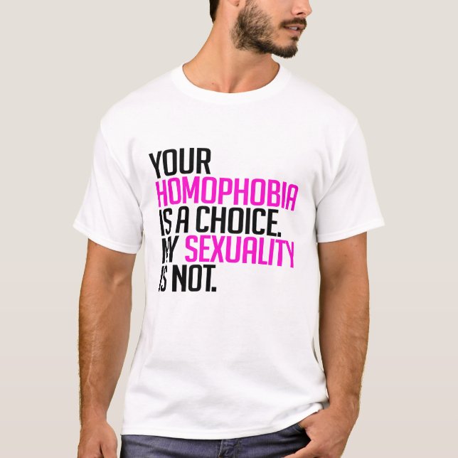 Camiseta Su homofobia es una opción (Anverso)