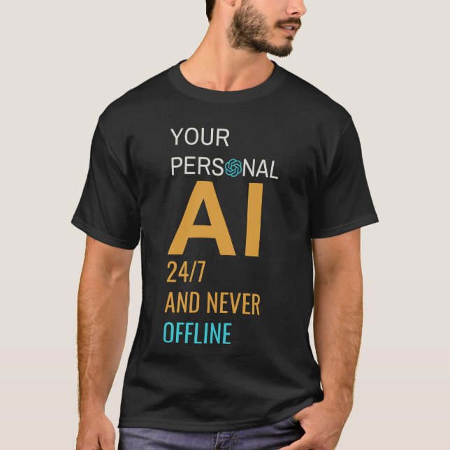 Camiseta Su IA personal - 24/7 y Nunca fuera de línea (Anverso)