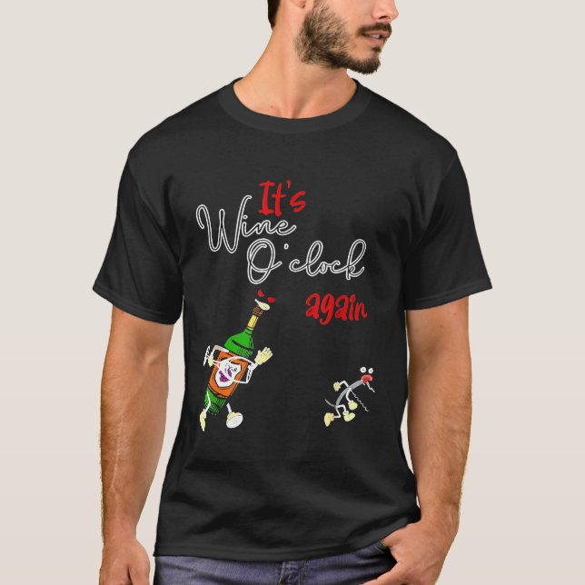 Camiseta Su Idea De Vino O Reloj De Nuevo (Anverso)