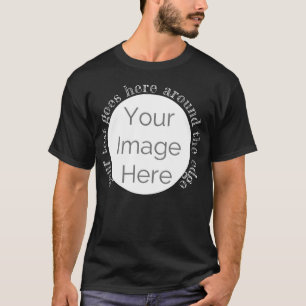 Camiseta su imagen aquí, personalizado de fotos edita texto