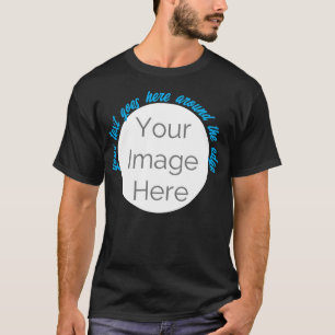 Camiseta su imagen aquí, personalizado de fotos editar círc