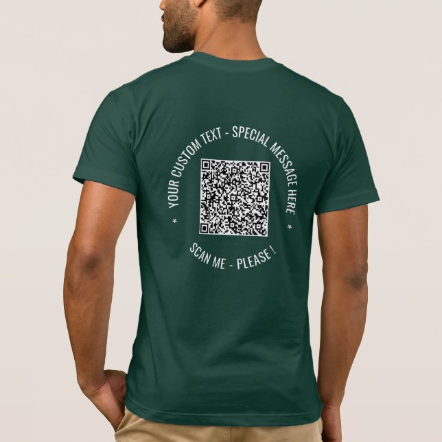 Camiseta Su información de exploración de código QR y camis (Reverso)