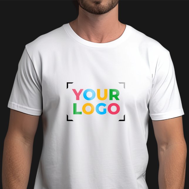 Camiseta Su logotipo aquí Blanco promocional para empresas  (Subido por el creador)