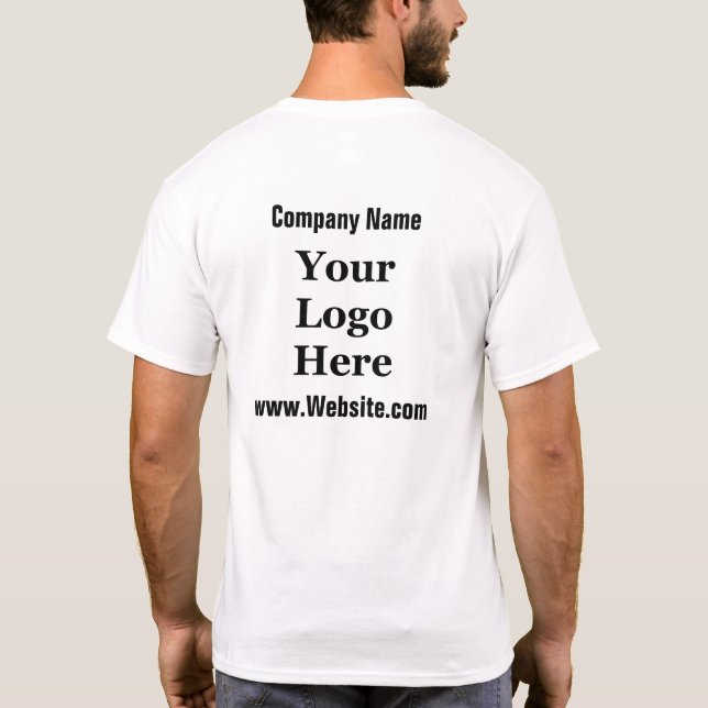 Camiseta Su logotipo aquí: plantilla de negocio en blanco y (Reverso)