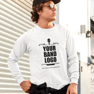 Camiseta Su logotipo de banda de manga larga