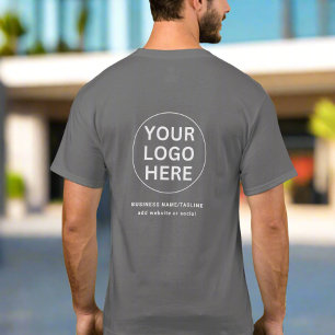 Camiseta Su logotipo l Empleado Branding Gray