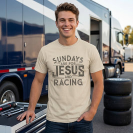 Camiseta Su "Los domingos son para Jesús y las carreras"