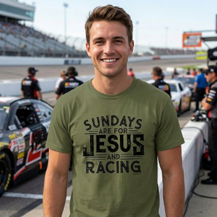Camiseta Su "Los domingos son para Jesús y las carreras"
