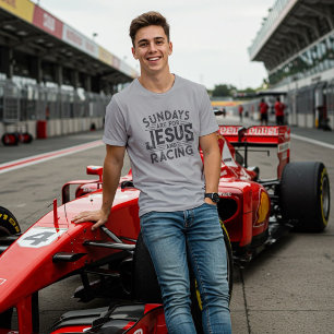 Camiseta Su "Los domingos son para Jesús y las carreras"