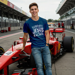 Camiseta Su "Los domingos son para Jesús y las carreras"