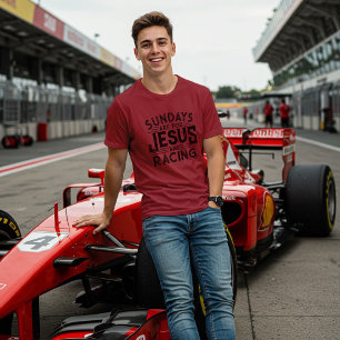 Camiseta Su "Los domingos son para Jesús y las carreras"