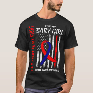 Camiseta Su lucha bebé niña Conciencia Chd Bandera American