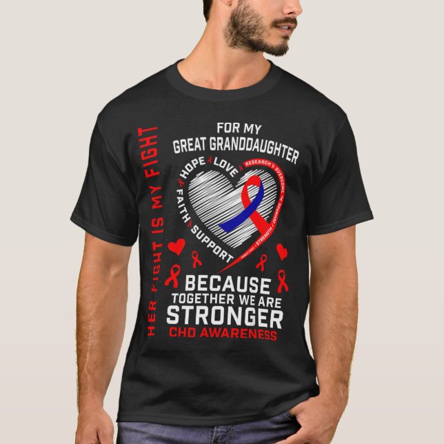 Camiseta Su lucha Bisnieta CHD Conciencia Corazón  (Anverso)