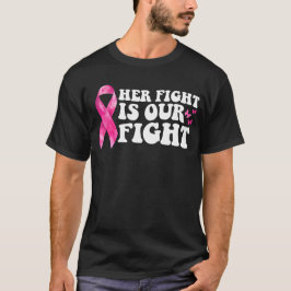 Camiseta Su Lucha Contra El Cáncer De Mama Rosa Groovy