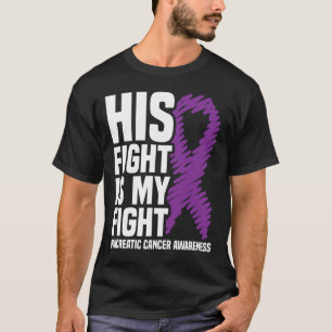 Camiseta Su lucha contra el cáncer pancreático de cinta mor