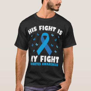 Camiseta Su lucha contra la diabetes: Conciencia de la cint