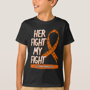Camiseta Su lucha contra mi lucha contra la leucemia Naranj