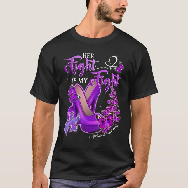 Camiseta Su lucha es consciente de la lucha de Alzheimer (Anverso)