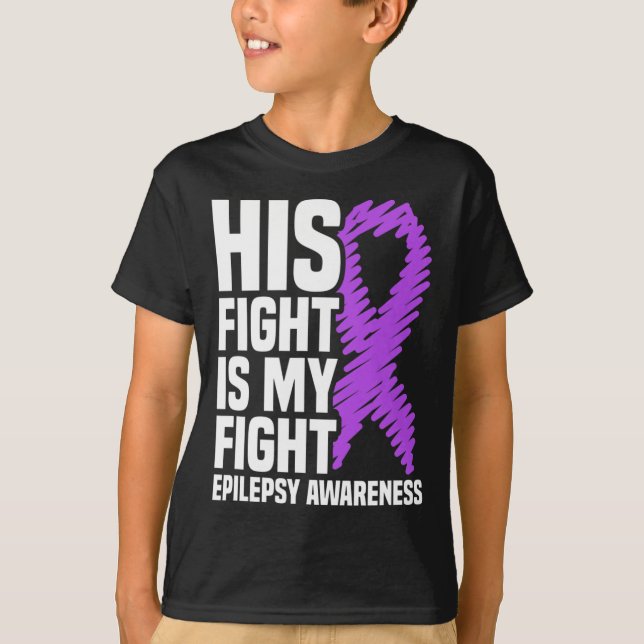Camiseta Su Lucha Es Consciente De Mi Epilepsia De Cinta Pú (Anverso)