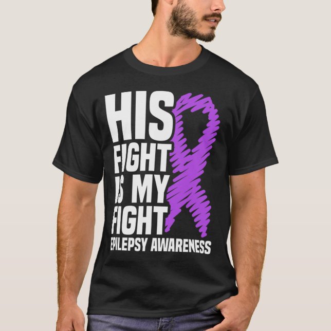 Camiseta Su Lucha Es Consciente De Mi Epilepsia De Cinta Pú (Anverso)