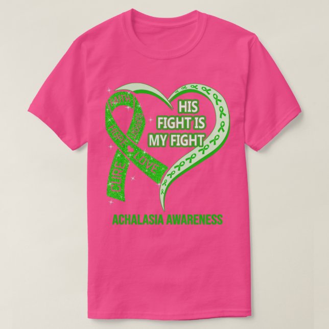 Camiseta Su Lucha Es Consciente De Mi Pelea Cinta De Corazó (Diseño del anverso)